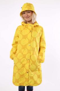 Dámský kabát do deště Edith Rainjacket Danefæ - mustard/yellow megadot 34/XS