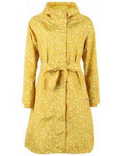 Dámský kabát do deště Elisabeth Raincoat Danefæ - dark yellow/fleurie 42/XL