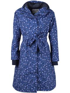 Dámský kabát do deště Elisabeth Raincoat Danefæ - navy/lilac fleurie 38/M