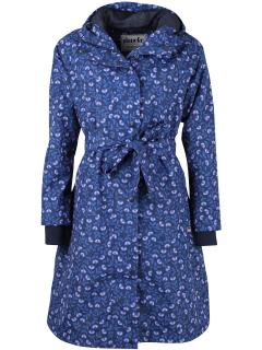 Dámský kabát do deště Elisabeth Raincoat Danefæ - navy/lilac fleurie 42/XL