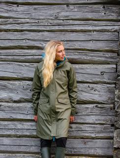 Dámský kabát do deště Ginger Rain Coat SKHOOP - olive 34/XS