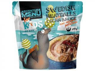 Dětské jídlo Švédské masové kuličky se smetanou a bramborovou kaší ADVENTURE MENU