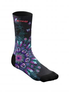 Funkční ponožky z mikrovlákna Crazy Socks CRAZY - mandala 35-38