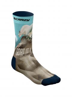 Funkční ponožky z mikrovlákna Crazy Socks CRAZY - mountain goat 39-42