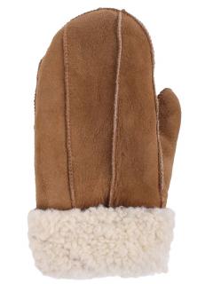 Kožené palčáky No Waste Sheepskin Danefæ - cognac 7,5