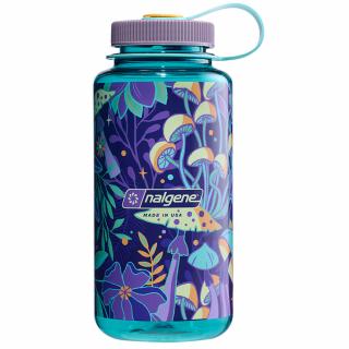Lahev s širokým hrdlem Wide Mouth Sustain 1l Nalgene - blue/botanical