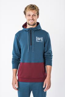 Pánská funkční merino mikina Movement Half Zip [sn] - legion blue/cabernet S