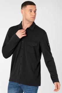 Pánská merino košile Adventure Shirt [sn] - Jet Black L
