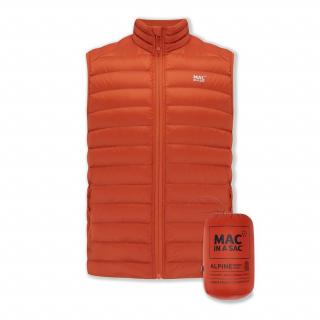 Pánská péřová sbalitelná vesta Alpine Gilet MAC IN A SAC - burnt orange XL
