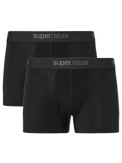 Pánské merino funkční boxerky TUNDRA175 BOXER 2-PACK [sn] - Jet Black/Jet Black XXXL