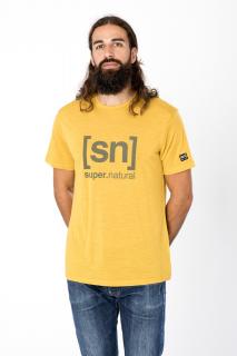 Pánské merino tričko Logo I.D.Tee [sn] - Tawny Mustard/Olive Night L