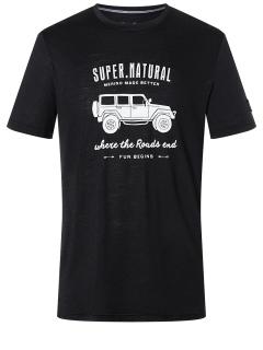 Pánské merino triko All Terrain Tee [sn] - Jet Black/Fresh White S