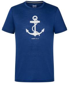 Pánské merino triko Anchor Tee [sn] - Blue Depths/Feather Grey L