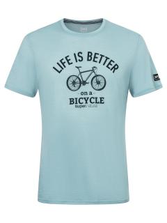 Pánské merino triko Better Bike Tee [sn] - cloud blue/urban chic L