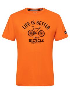 Pánské merino triko Better Bike Tee [sn] - golden poppy/urban chic S