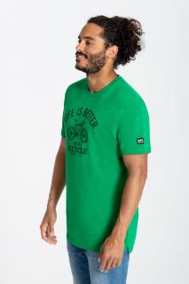 Pánské merino triko Better Bike Tee [sn] - jolly green melange/urban chic XL