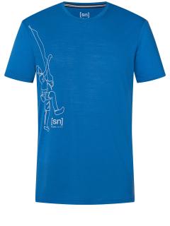 Pánské merino triko Climbing Line Tee [sn] - High Tide/Feather Grey L