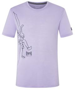 Pánské merino triko Climbing Line Tee [sn] - Lavender/Urban Chic L