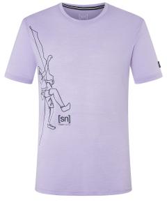 Pánské merino triko Climbing Line Tee [sn] - Lavender/Urban Chic XL