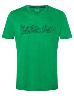 Pánské merino triko Contour Tee [sn] - jolly green melange/urban chic L