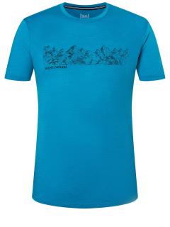 Pánské merino triko Contour Tee [sn] - metryal blue melange/urban chic L