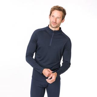 Pánské merino triko dl.rukáv Base 1/4 Zip 175 [sn] - navy blazer S