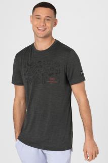 Pánské merino triko Dont Get Lost Tee [sn] -  Pirate Grey Melange/Jet Black/High Risk Red L