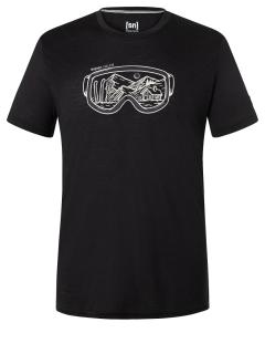Pánské merino triko Goggle Tee [sn] - Jet Black/Feather Grey/Mysterioso XL