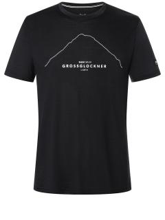 Pánské merino triko Grossglockner Tee [sn] - Jet Black/Fresh White L