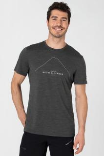 Pánské merino triko Grossglockner Tee [sn] - Pirate Grey Melange/Feather Grey L