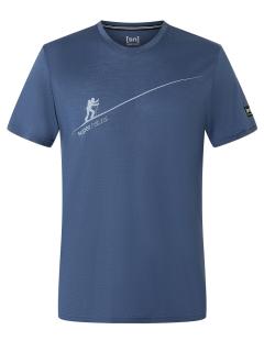 Pánské merino triko  HAUTE ROUTE TEE [sn] - Night Shadow Blue/Feather Grey S