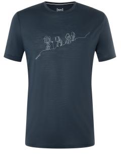 Pánské merino triko Hiking Tee [sn] - Blueberry/Vapor Grey L