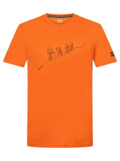 Pánské merino triko Hiking Tee [sn] - golden poppy/olive night M