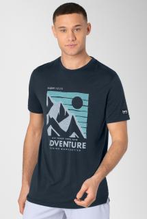 Pánské merino triko Mountain Adventure Tee [sn] - Blueberry/Vapor Grey/Wasabi L