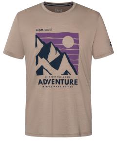 Pánské merino triko Mountain Adventure Tee [sn] - Brindle/Blueberry/Purple Passion XXL