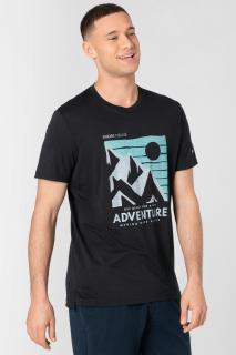 Pánské merino triko Mountain Adventure Tee [sn] - Jet Black/Vapor Grey/Wasabi L