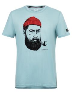 Pánské merino triko Sailor Tee [sn] - cloud blue/jet black/high risk red S