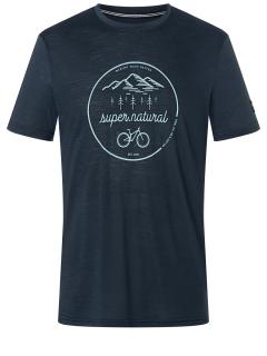 Pánské merino triko Trails Tee [sn] - Blueberry/Wasabi XL