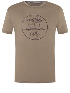 Pánské merino triko Trails Tee [sn] - Brindle/Purple Passion XL