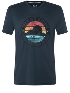 Pánské merino triko Wilderness Tee [sn] - Blueberry/Various L