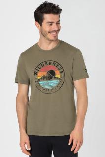 Pánské merino triko Wilderness Tee [sn] - Stone Grey/Various L