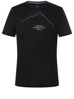 Pánské merino triko Zugspitz Tee [sn] -  Jet Black/Fresh White L