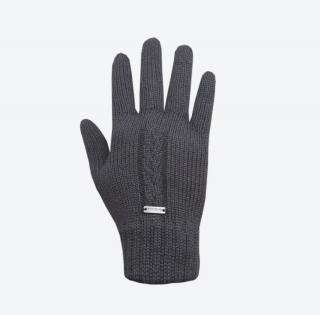 Pletené merino rukavice Kama 103 - tmavě šedá L