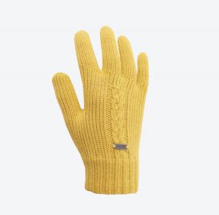 Pletené merino rukavice Kama 103 - žlutá M