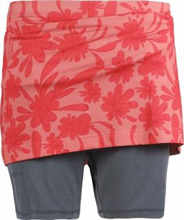 Sportovní sukně s vnitřními šortkami Magda Knee Skort SKHOOP - Coral Flower 42/XL