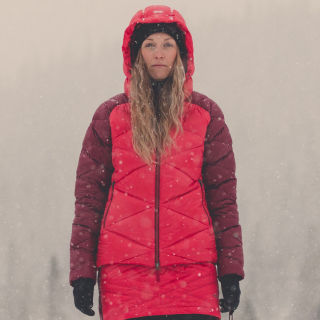 Zimní péřová bunda Naomi SKHOOP - sweet red 42/XL