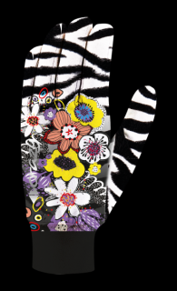 Zimní tenké sportovní rukavice Touch CRAZY - doodles S