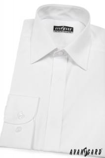 Pánská bílá košile KLASIK s krytou légou 462-1 Velikost: 41/182
