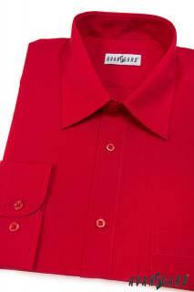 Pánská červená košile KLASIK s dl.ruk. 451-12 Velikost: 43/182