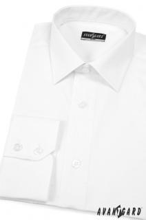 Pánská čistě bílá košile SLIM FIT 114-1 Velikost: 44/194